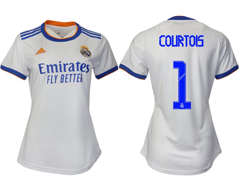 Women 2021-2022 Club Real Madrid home aaa version white #1 Soccer Jerseys->women soccer jersey->Women Jersey